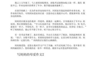 妈妈的爱作文怎么写_妈妈的爱作文800字