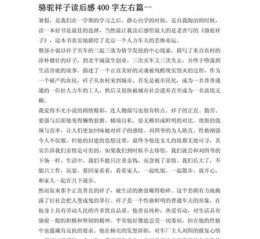 读后感怎么写_读后感400字范文