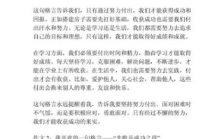 格言怎么写_格言作文怎么写