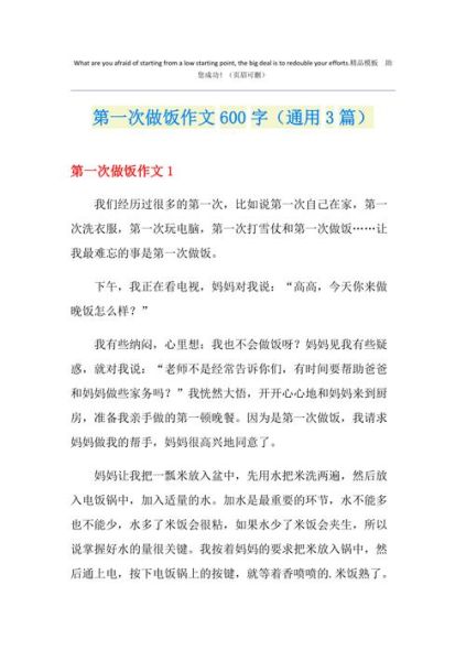 第一次做饭作文怎么写_第一次做饭作文600字-第3张图片-星辰妙记 第一次做饭作文怎么写_第一次做饭作文600字-第3张图片-星辰妙记