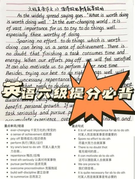 六级作文怎么写_如何提高英语六级作文分数-第1张图片-星辰妙记