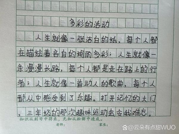 多彩的活动怎么写_多彩的活动写作技巧-第2张图片-星辰妙记