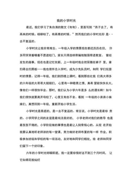 小学作文怎么写_我的小学生活作文-第2张图片-星辰妙记