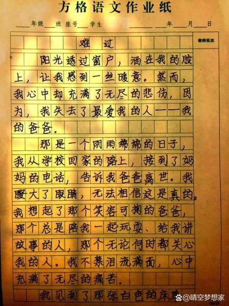 住在我心里的人作文怎么写_如何写出真情实感-第2张图片-星辰妙记