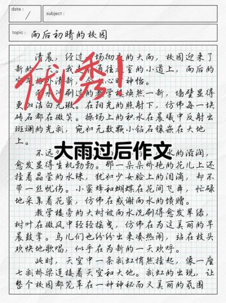 大雨作文怎么写_描写大雨的优美句子-第1张图片-星辰妙记