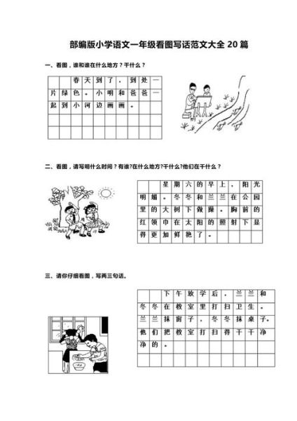 一年级看图写话怎么写_看图写话范文大全-第3张图片-星辰妙记