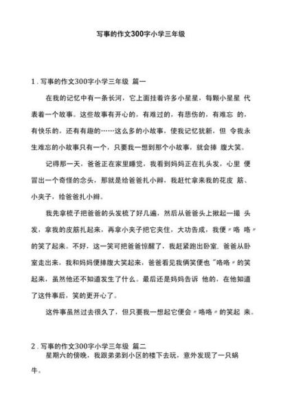 记事作文怎么写_小学生记事作文300字范例-第1张图片-星辰妙记