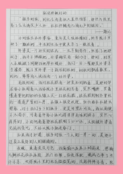 就这样被感动作文怎么写_如何写出真情实感-第1张图片-星辰妙记