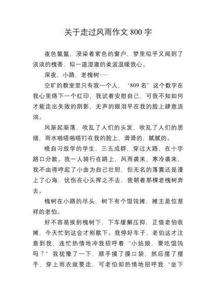 经历风雨的作文怎么写_经历风雨的作文素材有哪些-第2张图片-星辰妙记