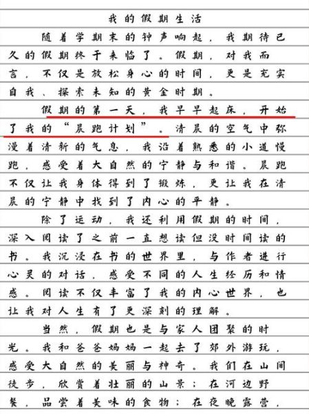 假期生活作文怎么写_我的假期生活作文400字范文-第3张图片-星辰妙记