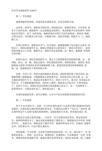 如何写一篇感谢作文600字_感谢作文600字怎么写-第2张图片-星辰妙记