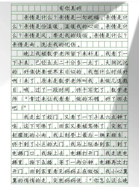 有你真好作文怎么写_500字作文如何打动人-第1张图片-星辰妙记