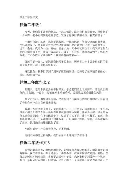 抓鱼作文怎么写_抓鱼作文写作技巧-第3张图片-星辰妙记