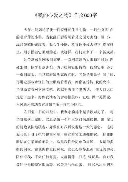 写物的作文600字怎么写_写物作文600字范文-第1张图片-星辰妙记