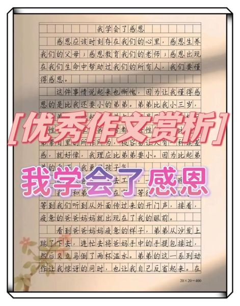 感谢作文四百字怎么写_感谢作文四百字写作技巧-第2张图片-星辰妙记