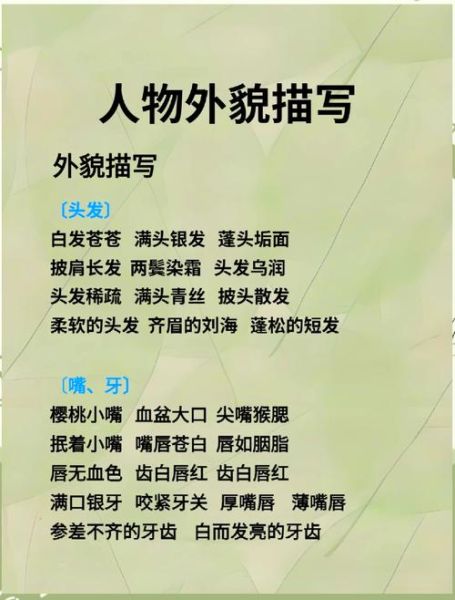 如何描写人物外貌_怎样写出人物性格-第2张图片-星辰妙记 如何描写人物外貌_怎样写出人物性格-第2张图片-星辰妙记