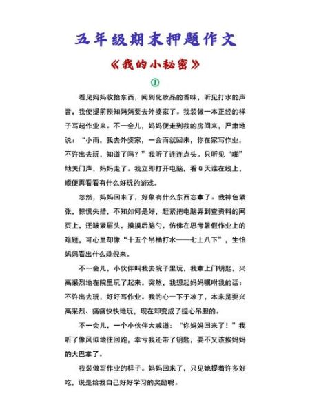 我的小秘密作文怎么写_小学生写作技巧-第3张图片-星辰妙记