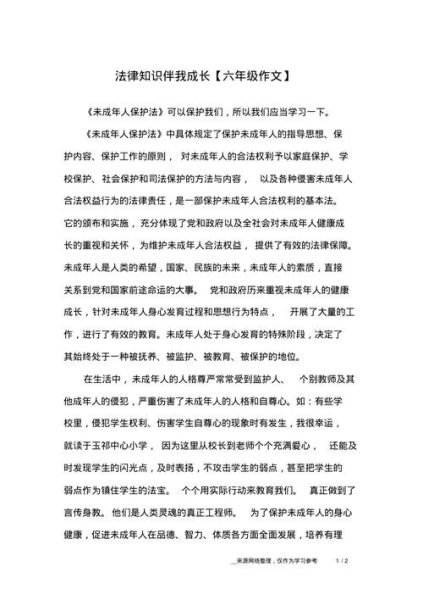 法律伴我成长作文怎么写_法律伴我成长写作思路-第2张图片-星辰妙记