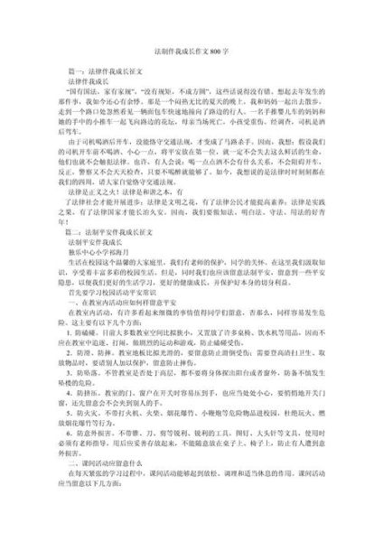 法律伴我成长作文怎么写_法律伴我成长写作思路-第3张图片-星辰妙记