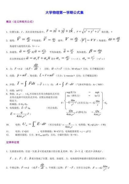 大学物理公式大全_如何快速记忆-第1张图片-星辰妙记 大学物理公式大全_如何快速记忆-第1张图片-星辰妙记