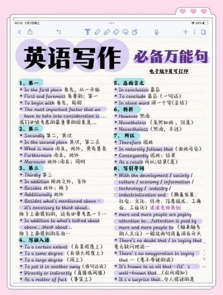 小升初英语作文怎么写_常见句型有哪些-第3张图片-星辰妙记