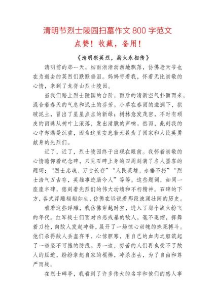 扫墓作文怎么写_清明节扫墓作文800字-第1张图片-星辰妙记