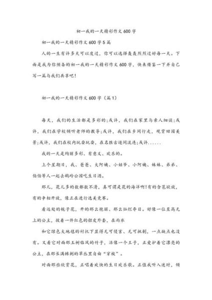 一天作文怎么写_600字作文素材哪里找-第3张图片-星辰妙记