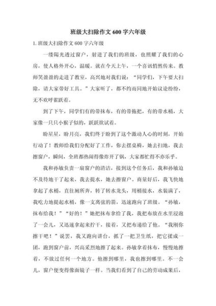 大扫除作文怎么写_大扫除作文开头结尾怎么写-第2张图片-星辰妙记